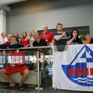 Óðinssvæðið á áhorfendapöllunum.