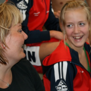 Steina frarstjóri og Berglind.