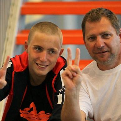 Helgi og Vald bara kátir.