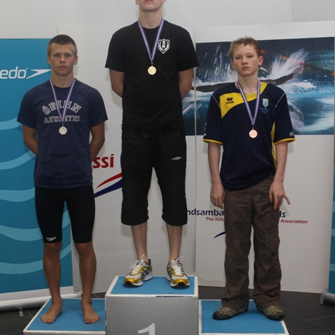 Freysteinn með verðlaun.