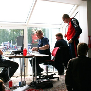 Allt á hreinu í tækniherberginu.