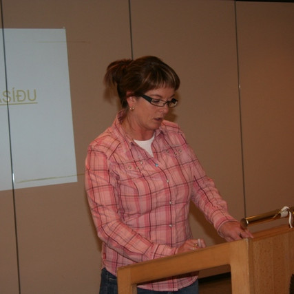 Ásta Birgisdóttir formaður flytur skýrslu stjórnar.