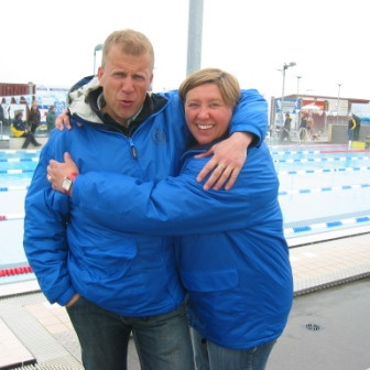 Halldór og Dilla brugðu sér í dómarastörf um stund.