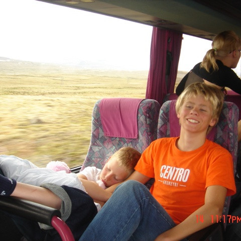 Oddur og Freysteinn afslappaðir.