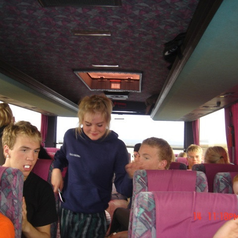 Erla Hrönn á einhverju ferðalagi.