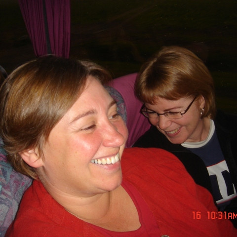 Gaman hjá Dillu og Kristínu.