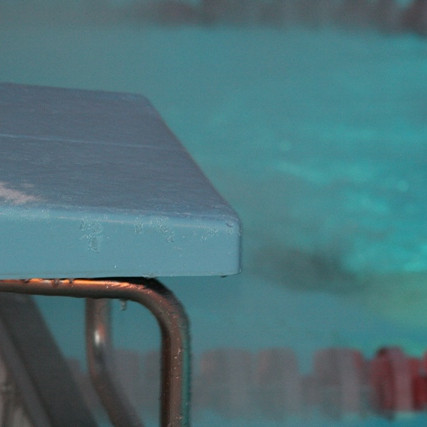 Ekki spennandi að stinga sér af þessum palli.