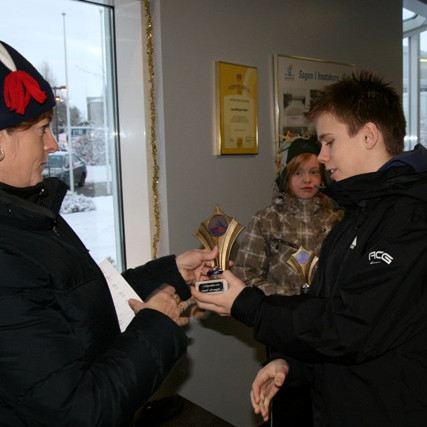 Freysteinn Viðar Viðarsson efstur í drengjaflokki.