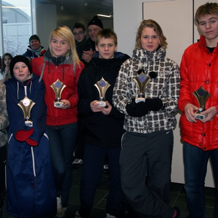 Veðlaunahafar samankomnir.