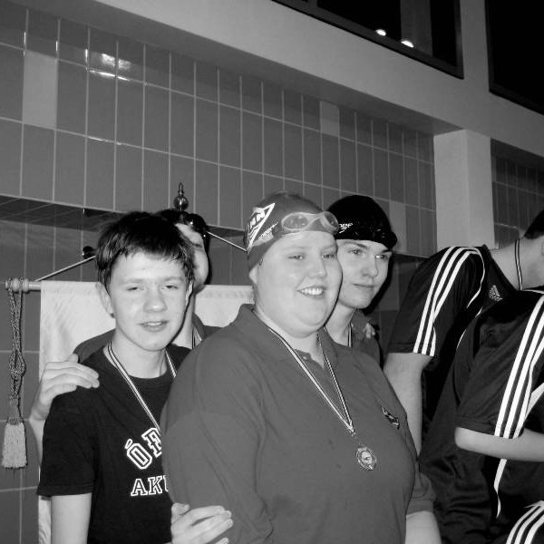 Boðsundssveitin sem tók 2. sætið í 4x50m skrið(frjáls aðferð).