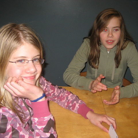 vinkonurnar Dóra Sigga og Elín Erla