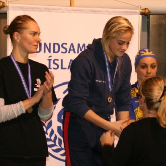 Ásta var í verðlaunaafhendingu fyrir SSí og sennilega hefur formanni vorum ekki leiðst þetta.