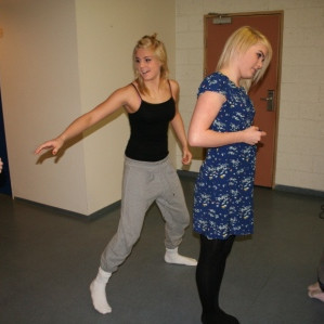 Dömurnar að græja sig fyrir lokahóf.