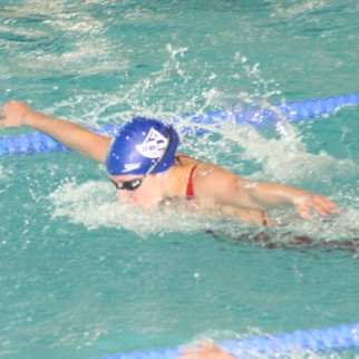 Dóra Sigga í flugi.