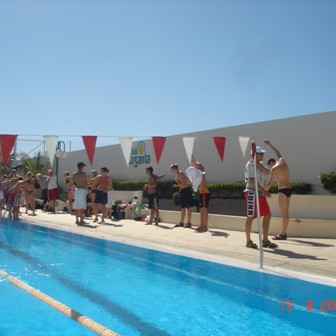 Sundlaugin er ekkert smá flott.