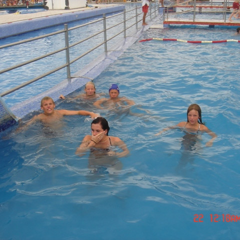 Í vatnsleikjagarðinum.