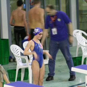 Karen Konn klár að synda.