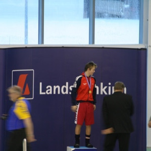 Freysteinn á palli - gull að sjálfsögðu.