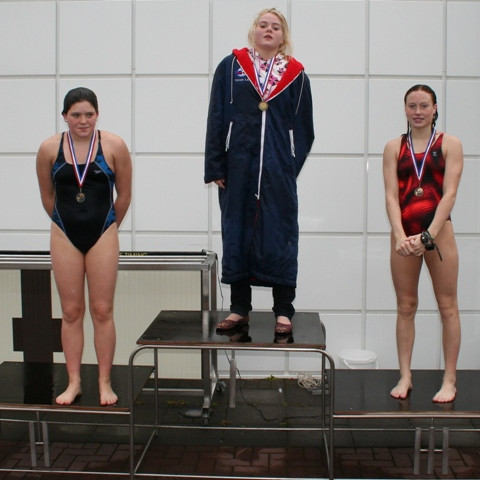 100 m skriðsund - Elfa, Erla Hrönn og Rakel.