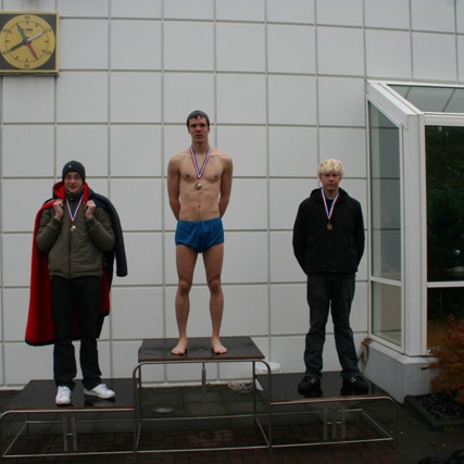 50 m baksund - Arnór Ingi, Guðni og Þórir Gunnar.