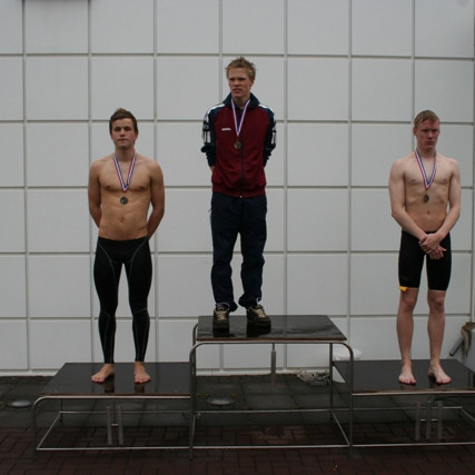 100 m flugsund - Einar Helgi, Davíð Hildiberg og Leifur Guðni.