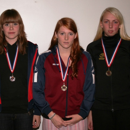 100 fjór. Elín Erla, Soffía og Inga Elín.