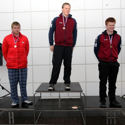 100 skrið. Tómas Leó, Davíð Hildiberg og Kristinn Ásgeir.