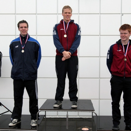 50 m baksund. Guðni, Davíð Hildiberg og Kristinn Ásgeir.