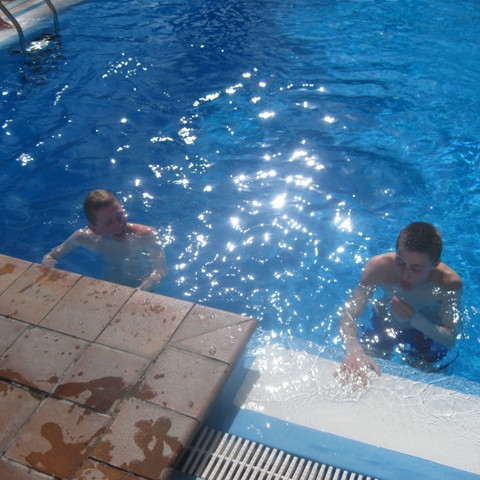 Helgi og Oddur aðeins að kæla sig niður.