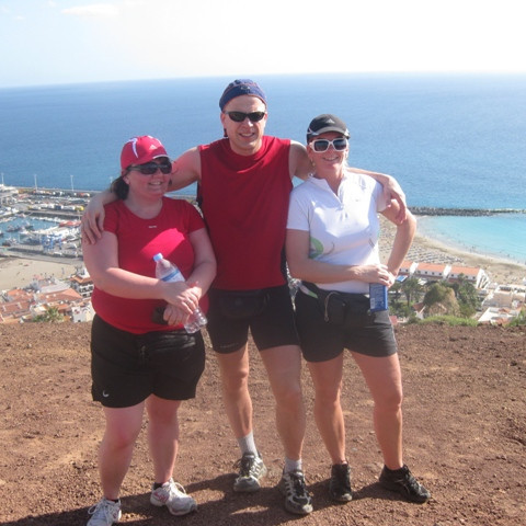 Loksins ein mynd af fararstjórunum.