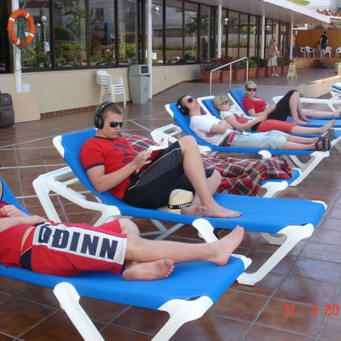 Aflöppun eftir morgunæfingu.