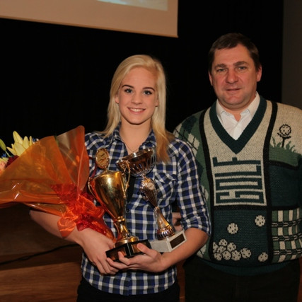 Bryndís Rún, sundmaður ársins, og Vlad.