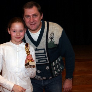 Nanna Björk fékk viðurkenningu í úrvlashópi fyrir ástundun.