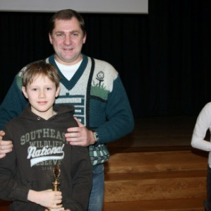 Kári fékk viðurkenningu í úrvalshópi fyrir framfarir.