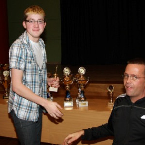 Jón Gunnar fékk viðurkenningu í Krókódílum fyrir ástndun.