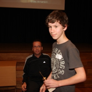 Breki fékk viðurkenningu í Krókódílahópi fyrir framfarir.