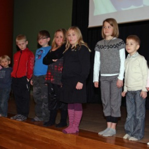 Dilla með framtíðarsundmönnum félagsins.