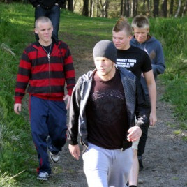 Ekki árennilegir. Baldur, Einar, Tómas og Freysteinn.