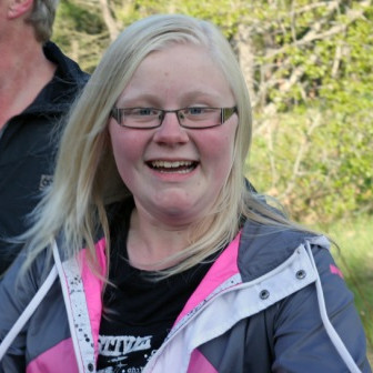 Ásta Guðrún ánægð með samkomuna.