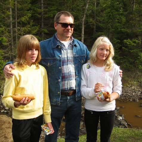 Vald með Örnu og Unni Láru.