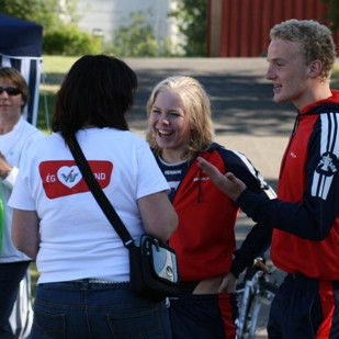 Létt yfir mannskapnum.