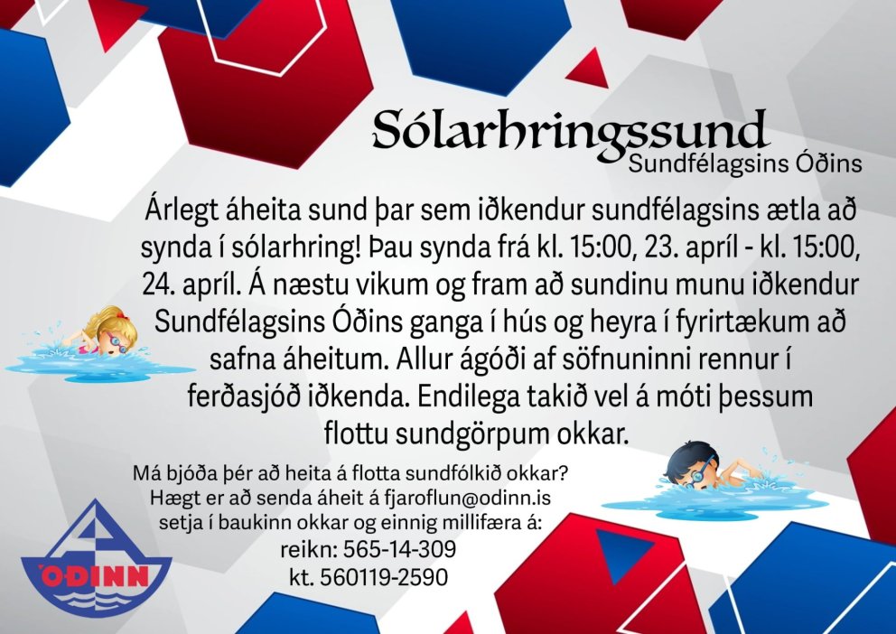 Sólarhringssund Óðins 2025