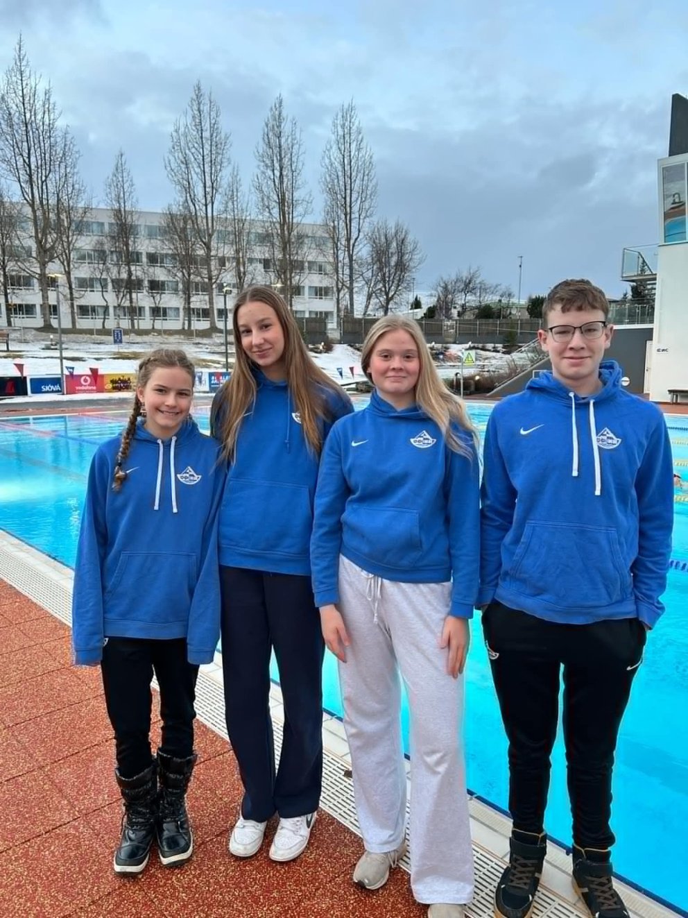 Frá vinstri, Katrín Birta, Alicja Julia, Ísabella, Jón Ingi